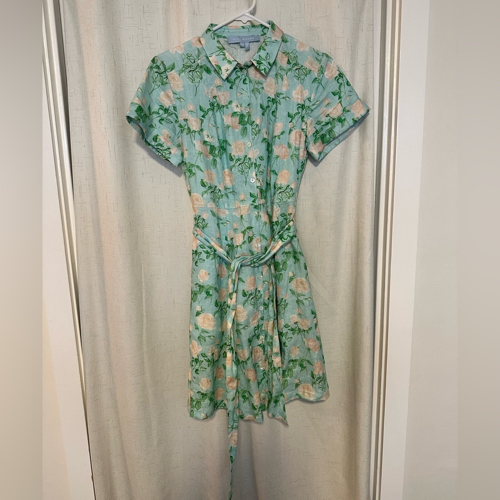 Hill House - Laura Dress in Blue Roses